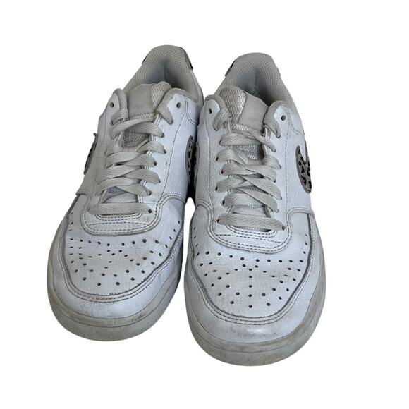 Nike Court Vision Low Leopard Swoosh -White DD9665-100 Women’s Size 7.5 Sneakers - Picture 6 of 10